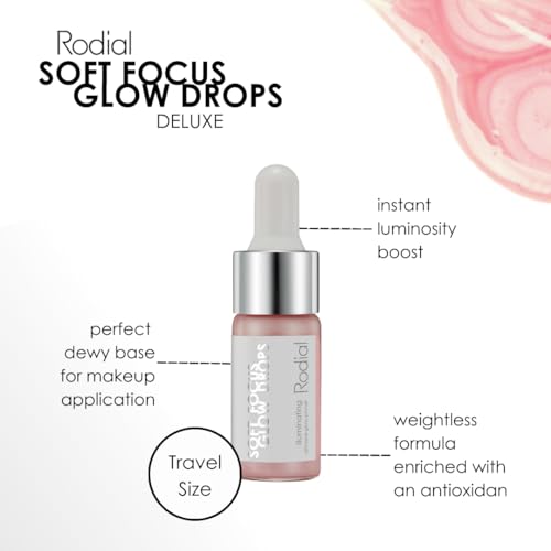 Soft Focus Glow Booster Drops, Illuminating Skin Serum with Glycerin and Antioxidants, Perfectioning and Smoothing Dewy Makeup Base, Weightless Formula