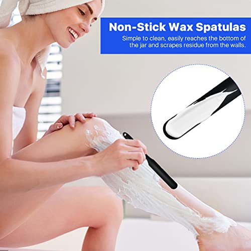 10 Pcs Non-Stick Wax Spatulas, Large Silicone Sticks Reusable Hair Removal Applicator Makeup Scraper for Home Salon Body Use