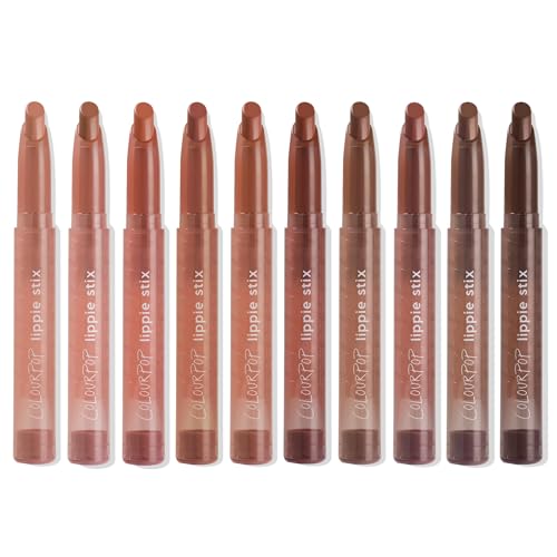 ColourPop Lippie Stix Vault - Includes 10 Nude Lipstick Shades in Matte, Matte X, Cr?me and Blur Finishes - Infused with a Nourishing, Non-Drying Formula - In The Nude (3.05 oz)