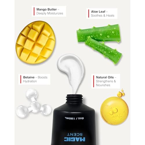 Bossman Fortify Intense Beard Conditioner for Men (Magic Scent) ? Moisturizes, Replenishes & Protects with Natural Ingredients ? Thicker Formula, Made in USA