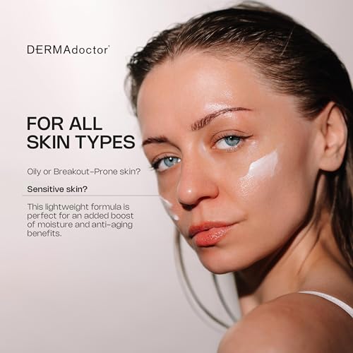 DERMAdoctor Face Cream Anti Aging for Fine Lines, Hydrating Squalane Moisturizer, Rejuvenating Ceramide Serum, Dermatologist Formulated Wrinkle Cream for Women, Peptide Moisturizer for Face ? 1.7 oz