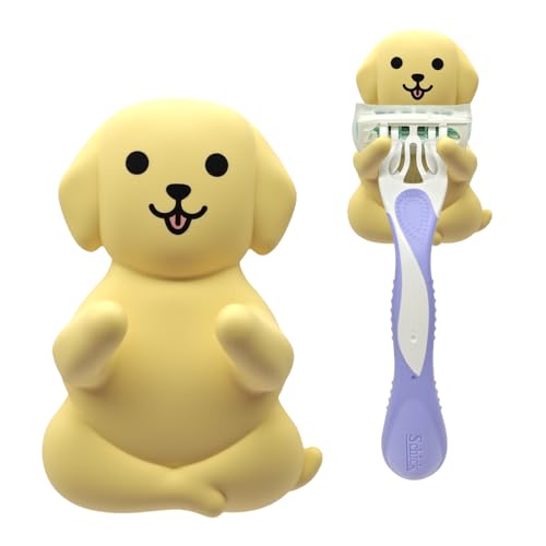 Labrador Waterproof Silicone Razor Holder, for Shower Room Bathroom Kitchen Living Room Office Hanging Razors Plugs Towels, Animal Razor Holder for Women, Funny Gifts for Dog Lovers Dog Mom Dad