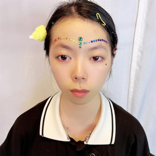 rainbow face gems festival halloween face jewels crystals bindi body jewels temporary tattoo face jewel stickers for festival pride makeup