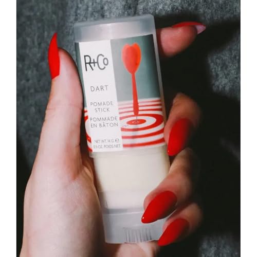 R+Co Dart Pomade Stick | Tame Flyaways, Sculpt and Polish | Long Lasting Texture and Shapes | Vegan + No Parabens | 0.5 Ounce (Pack of 2)