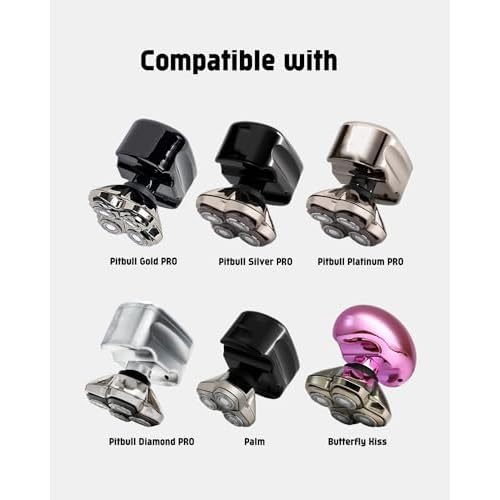 8 Pack Skull Shaver Blades for Skull Shaver Replacement Heads Compatible with Pitbull Shaver Replacement Blade Pitbull Gold Pro Head Shaver Replacement Blades, Head Shavers for Bald Men