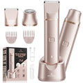 VG VOGCREST Bikini Trimmer for Women: 2-in-1 Rechargeable Painless Body Shaver - Portable Travel-Friendly Pubic Grooming Kit for Underarm Leg Arm