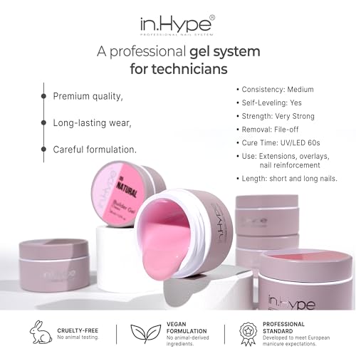 IN.HYPE UV/LED Camouflage Builder Gel for Nail Extension/Strengthening (Cool Nude #32)