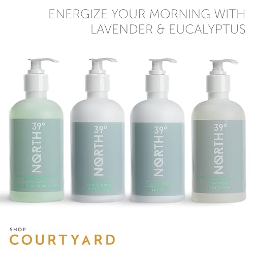 39¡Æ North Body Lotion - Eucalyptus & Lavender Scent - Featured in Courtyard by Marriott and Residence Inn Hotels - Hydrating & Moisturizing - All Natural Body Lotion - 8.5oz