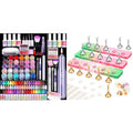 Saviland 30 Colors Dip Powder Nail Kit with Drill and Nail Stand Holder for Painting Nails with Putty - Professional Dip Nail Powder Kit Starter Set with Dip Powder Liquid Set