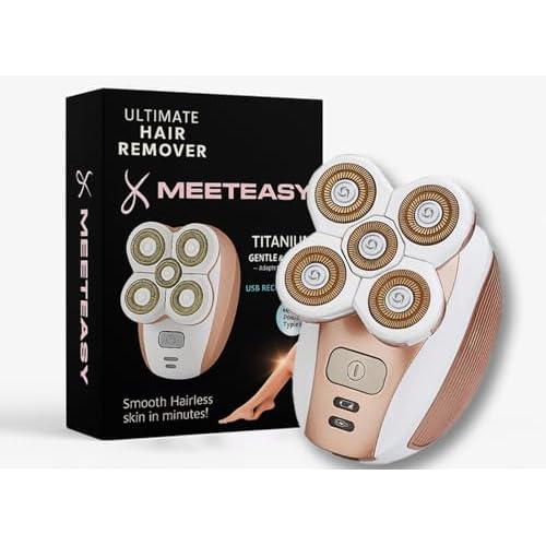 Electric Leg Shaver for Women - Rechargeable Painless Lady Razor for Leg Face Lips Body Underarms Armpit - Female Cordless Bikini Trimmer