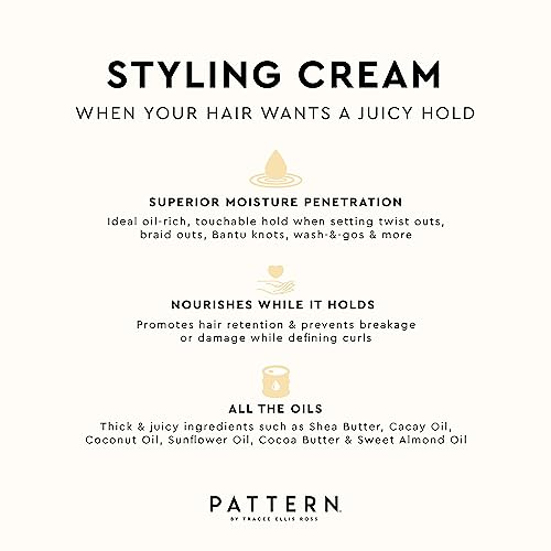 PATTERN Beauty by Tracee Ellis Ross Styling Cream - Hold & Definition for Curly Hair 3b-4c, 25 fl oz