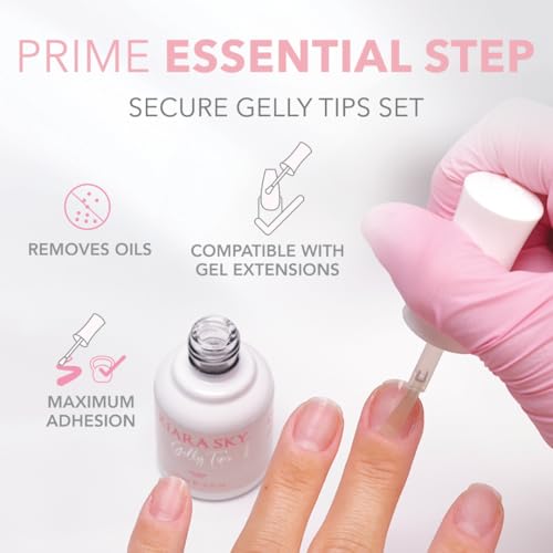 KIARA SKY Gelly Tips Essential Kit | Includes Prep, Top Coat, Builder, Primer 0.5 fl oz