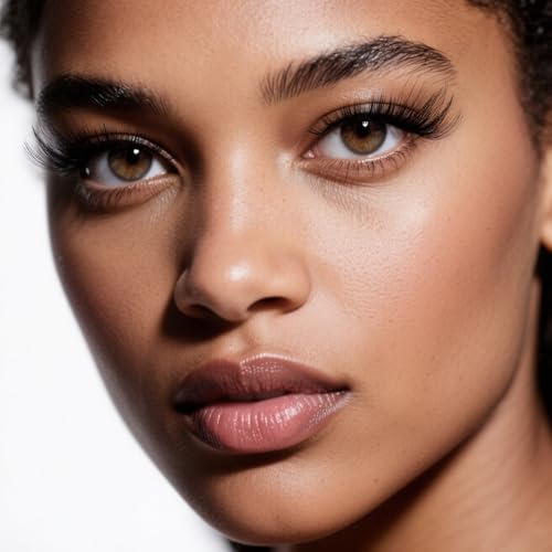 Faux Mink Lashes Fluffy Natural Look False Eyelashes Cat Eye Lashes Wispy Volume Lashes that Look Like Extensions 7 Pairs Black (Black)
