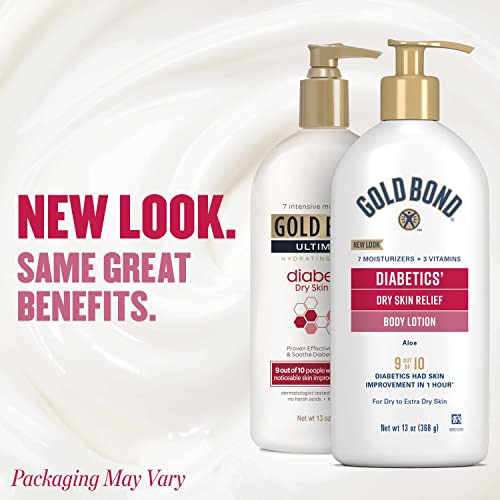 Gold Bond Age Renew Neck & Chest Firming Cream, 2 oz. & Diabetics' Dry Skin Relief Body Lotion, 13 oz. Skin Care Bundle