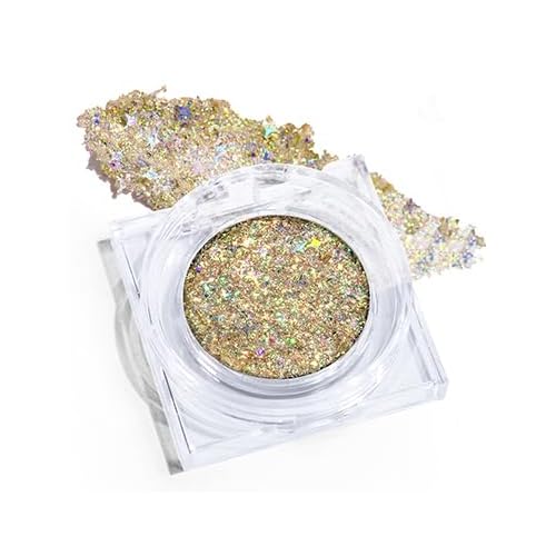 Holographic Metallic Spark Glitter Gel,Face Glitter, Hair Glitter, Eye Glitter and Body Glitter for Women, Festival Accessories, Cosmetic Glitter Makeup,Loose Glitter Set,Vegan & Cruelty Free, #4