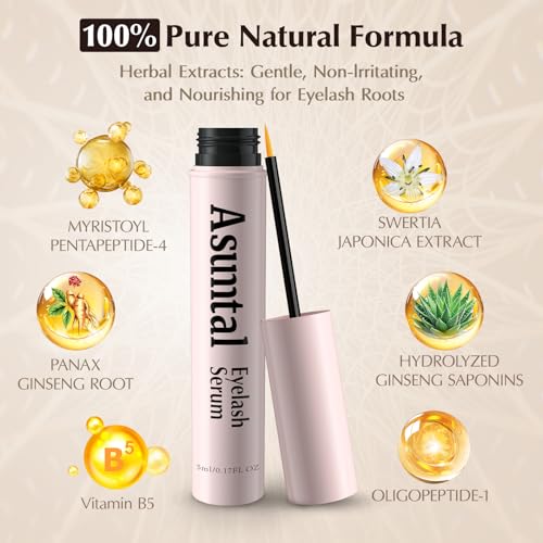 Lash Serum for Eyelash Growth - Advanced Eyelash Growth Serum for Longer, Thicker & Fuller Lashes - Nourishing Vegan Formula, Cruelty-Free for Sensitive Eyes (5ml)