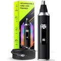 Nose Hair Trimmer for Men & Women ? USB Rechargeable Clipper with LED Display, Dual-Edge Blades, 7600RPM Motor, IPX6 Waterproof, Painless Ear & Eyebrow Trimmer