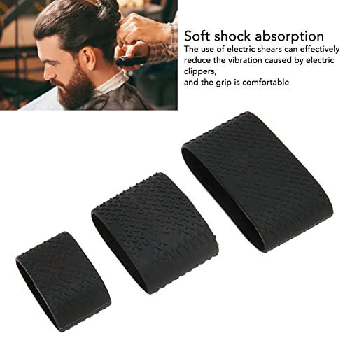 Electric Clipper Bands, Black Comfortable Grip Barber Sleeve Slicone for Baber Tool for Hair Salon