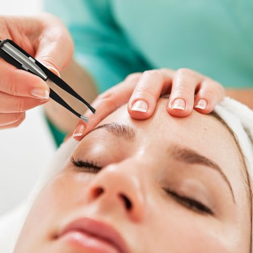 Eyelash Extension Tweezers 2pcs Tweezers with Light LED Tweezers Pliers Tool Stainless Steel Eyebrow Facial Hair Removal Cosmetic Makeup Tools 9. 8x2cm Mens Grooming Trimmer