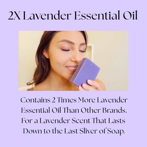 Aspen Kay Naturals Lavender and Goats Milk Soap Bar. Natural Lavender Soap with Organic Shea Butter & Pure Essential Oils. Gentle for Face and Body. For Men, Women & Teens. Handmade in USA. (2 pack)
