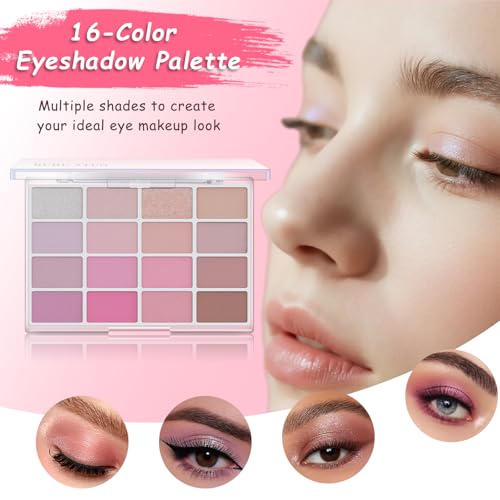 Makeup Sets For Women Full Kit Makeup Kit For Girls Teens Gift All in One Compact Pink Makeup Set