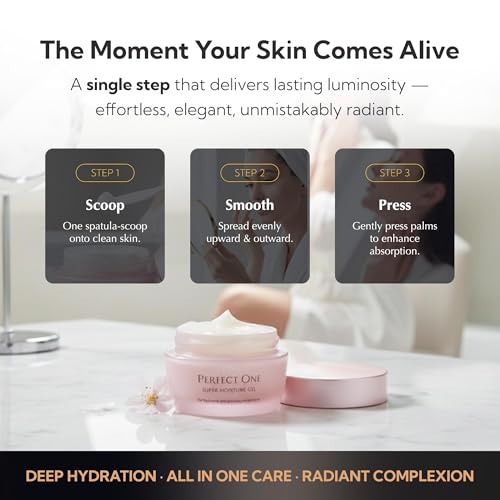 Perfect One All-in-One Face Moisturizer, Ultra Hydrating Anti Aging Face Cream, Japanese Skincare with Collagen for Radiant Skin, Lightweight Facial Moisturizer for All Skin Types and Daily Use, 50g