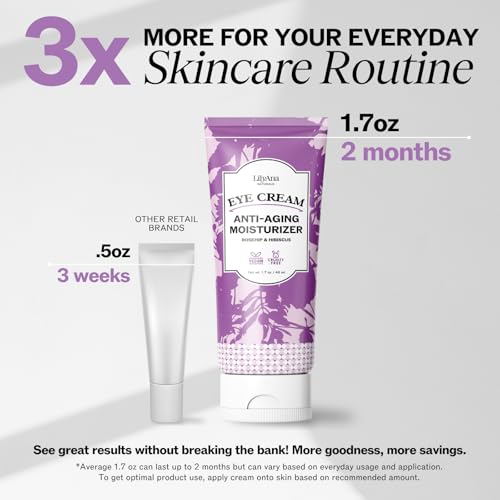 LilyAna Naturals Eye Cream 1.7oz and Retinol Serum 1oz Bundle