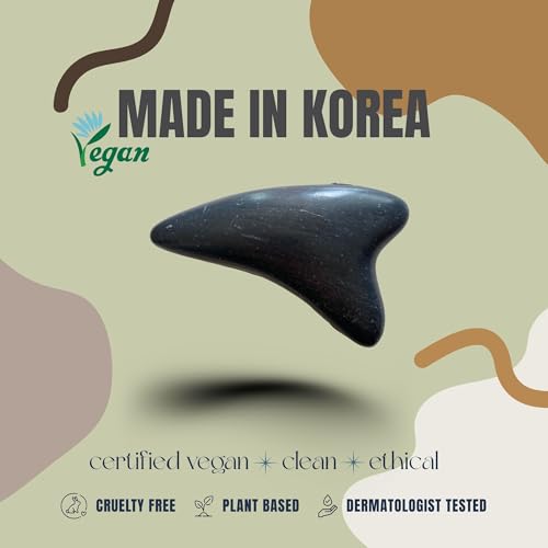 Korean Vegan Gua Sha Cleansing Bar Soap ? Jojoba, Shea Butter, Green Tea, Hinoki & Activated Charcoal ? Sculpting Massage Bar for Body & Lymphatic Care ? Cruelty-Free K-Beauty (3.5 oz) (Pack of 3)