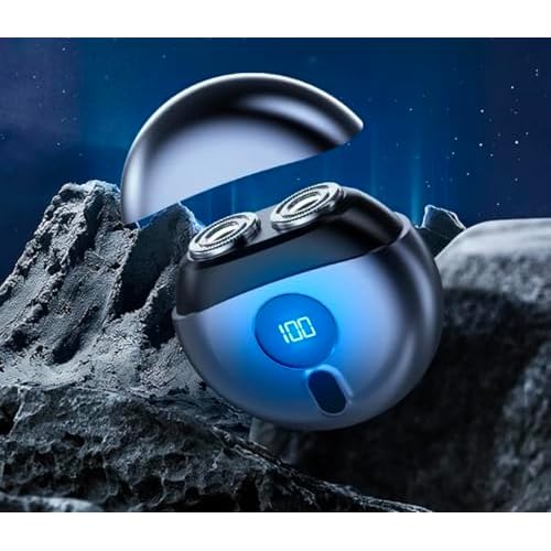 Traveling Mini Electric Shaver, Fast Charging Powerful Double Rotary Blade Razor, Body Grooming, Type C-Charging Interface, Magnetic Top, Long Lasting Battery, Waterproof, Unisex
