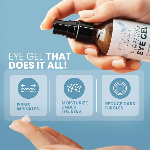 Eye Gel for Dark Circles, Bags & Puffiness ? Anti-Aging Serum with Peptides, Hyaluronic Acid & Botanicals ? Firming Under Eye Treatment for Wrinkles, Fine Lines & Tired Skin ? 2 oz