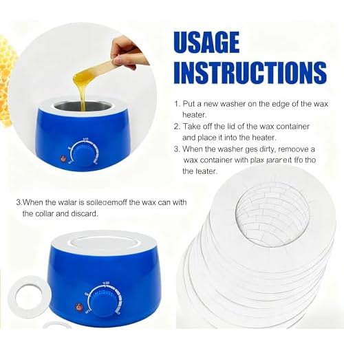 30 Pieces Clean Collars Ring for Wax Warmer, Universal Protective Collars for Wax Pot, Waxing Supplies (30 Pack)