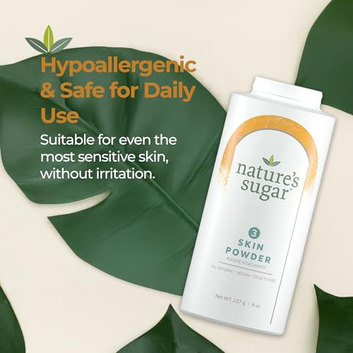Nature¡¯s Sugar Waxing Powder ? Aluminum-Free Pre-Wax Prep for Smooth Hair Removal ? Moisture & Oil-Absorbing Powder for Sugaring, Bikini & Body Care ? Natural, Unscented Formula for Women & Men ? 227g