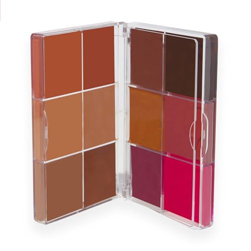 Revolution Everything Base Face Icon Complexion Palette, Multi-Use Cream Contour, Concealer, Corrector, Highlighter & Blush Kit, Vegan & Cruelty-Free, Dark