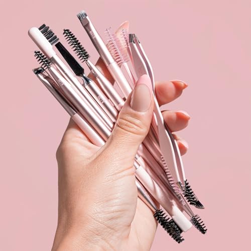 Real Techniques Brow Styling Set, For Lifting Brows, Fill & Style, Dual-ended Makeup Brushes, Full Kit for Eyebrows, Get Full, Laminated, or Natural Brows, Multiuse Tools, 3 Piece Set (Pack of 3)