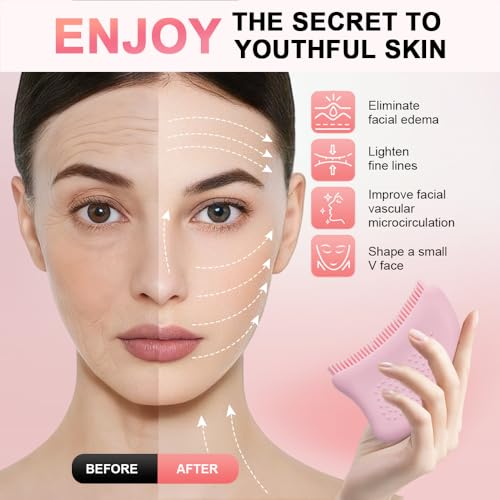 Upgrade Lymphatic Contour Face Brush 2.0 ? Face Brush for Lymphatic Drainage, Anti-Puffiness & Skin Sculpting for Women, Ergonomic Design for Precise Fit (2 Pcs)