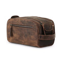 KomalC Travel Toiletry Bag ? Premium Leather Dopp Kit for Men & Women with Water-Resistant Lining & Spacious Zippered Organizer