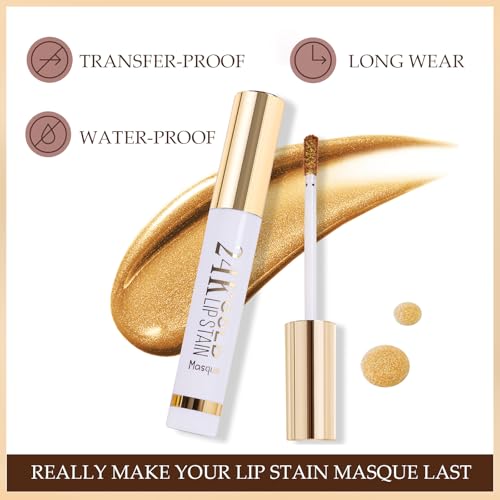 Peel Off Lip Stain-Long Lasting & Waterproof peel off lip liner, Waterproof, Smudge-Proof, Matte Finish, Highly Pigmented, Easy Application for Bold Color, 0.135 fl. oz