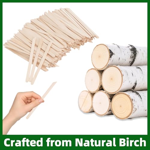 Wooden Wax Sticks for Eyebrow - 600Pcs Small Popsicle Waxing Sticks for Hair Removal & Crafts, Natural Wood Applicators for Brow Shaping, DIY Art Supplies