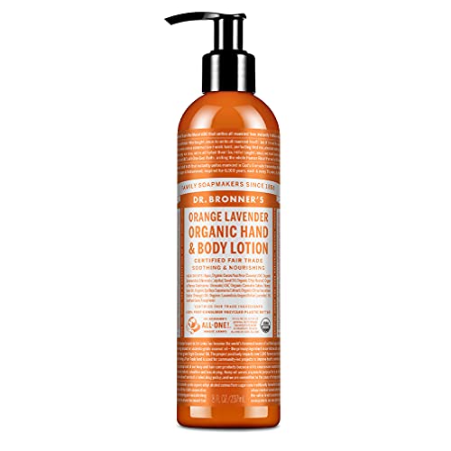 Dr. Bronner's Organic Lotion (Orange Coconut, 8 Ounce) ? Organic Moisturizer for Hands, Face & Body ? Vegan, Non-GMO