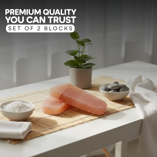 Himalayan Salt Foot Bricks ? Pack of 2, 100% Natural Detox Stones (10"x4.5"x1") Foot Shape, for Relaxation & Spa Therapy