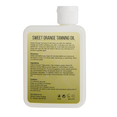 Sweet Orange Tanning Oil SPF 15 ? Radiant, Hydrating Sun Oil | Vegan, Dermatologist Tested | Broad Spectrum UVA/UVB Defense | Vitamin E & Natural Seed Oils for Smooth Skin Glow 3.4fl.oz