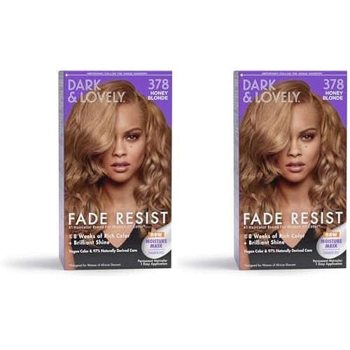 SoftSheen-Carson Dark and Lovely Fade Resist Rich Conditioning Color, Honey Blonde 378 (Pack of 2)