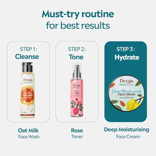 Deyga Deep Moisturising Face Cream ? Intensive Hydration for Dry & Sensitive Skin with Marula, Almond & Cardamom ? 30g