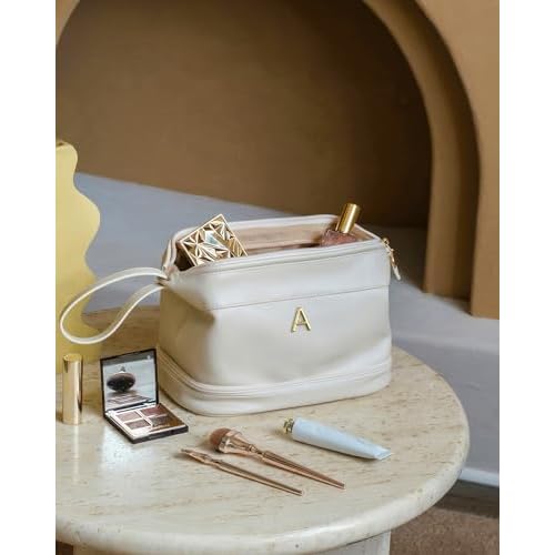 Initial Makeup Bags + Initial Overnight Bag, Gift for Her