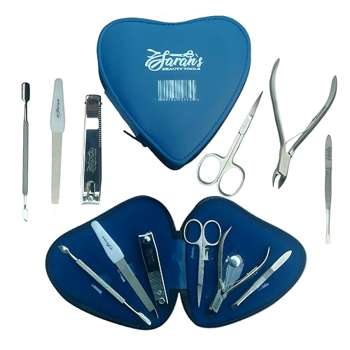 Professional 6-Piece Manicure Instruments Kit ? Made with German Quality heavy-duty stainless steel, and rust-free. Grooming gift set for Men & Women