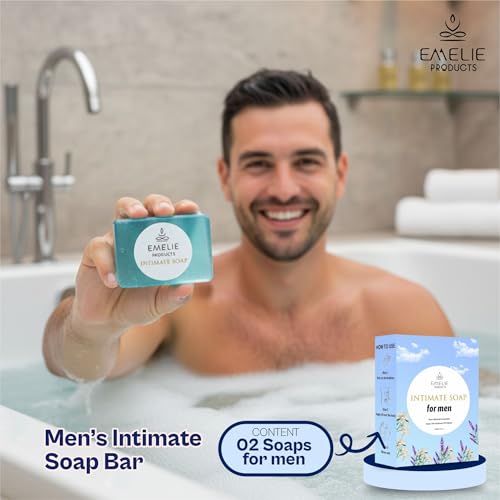 Men¡¯s Intimate Bar Soap pH Balanced ? 2 Pack (100g Each) Cold Process Botanical Cleanser ? Gentle Daily Intimate Wash for Men with Natural Ingredients, Premium Intimate Hygiene for Daily Use