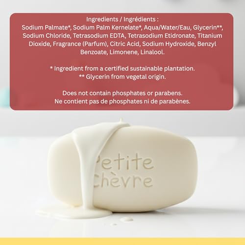 Li¡¯l Goat¡¯s Gentle Goat Milk Soap, 3¡¿90g Pack, Mild Moisturizing Bar for Sensitive Skin, Made with Fresh Canadian Goat Milk (Original)