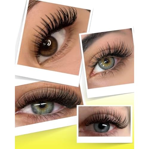 BEYELIAN Eyelash Extension 0.05 D Curl 7-15mm Mixed Tray Easy Fan Lash Extensions Volume Lashes Professional Use Natural Matte Black (0.05 D 7-15mm Mix)