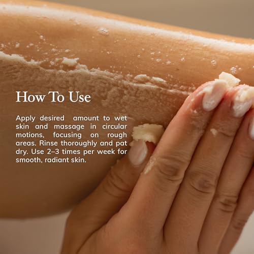 Deep Steep Sugar Scrub, Brown Sugar Vanilla, 8 oz ? Exfoliating Body Scrub with Organic Coconut Oil, Shea Butter & Argan Oil ? Vegan, Clean Beauty, Smooth, Soft & Nourished Skin