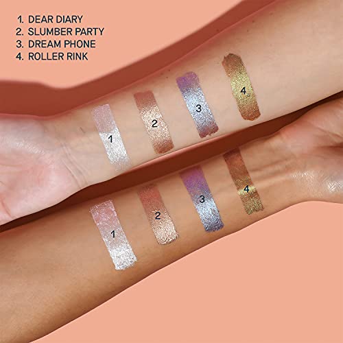 Exa Beauty - Natural Light Show Color Melt Sparkler For Eyes + Cheeks + Lips | Clean, Vegan, Cruelty-Free Makeup (Dear Diary - Rainbow Sparkle)